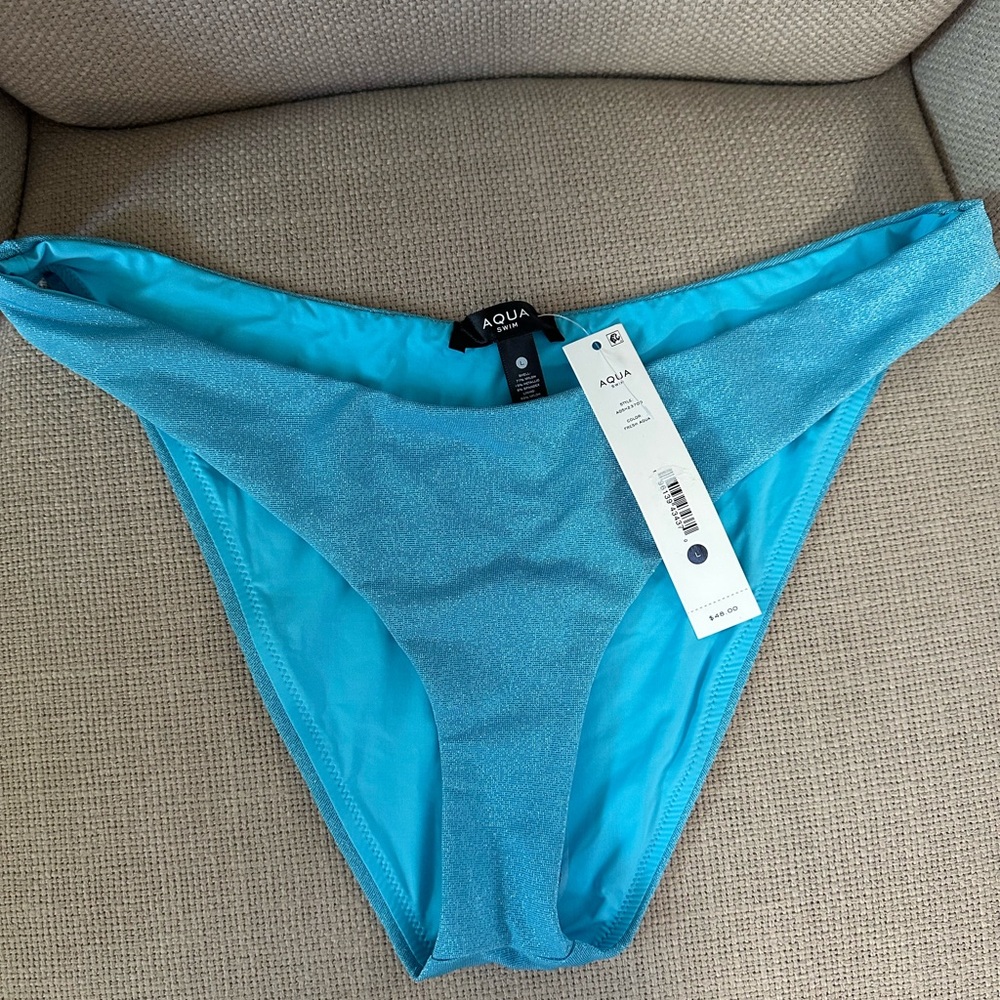 Aqua Swim Blue Shimmer Bikini Bottom